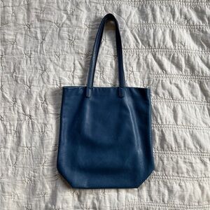 Baggu Blue Leather Tote Bag